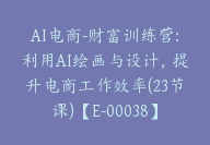 AI电商-财富训练营:利用AI绘画与设计，提升电商工作效率(23节课)【E-00038】-51搞钱网