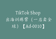 TikTok Shop 出海训练营（一店卖全球）【Ad-0010】-51搞钱网