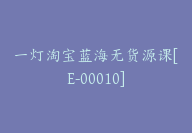 一灯淘宝蓝海无货源课[E-00010]-51搞钱网