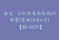 余文·小红书电商实战训练营(更新24年6月)【Bb-0029】-51搞钱网