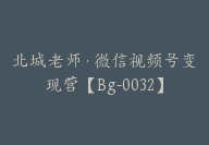 北城老师·微信视频号变现营【Bg-0032】-51搞钱网