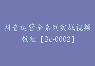 抖音运营全系列实战视频教程【Bc-0002】-51搞钱网