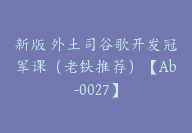 新版 外土司谷歌开发冠军课（老铁推荐）【Ab-0027】-51搞钱网