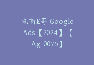 电商E哥 Google Ads【2024】【Ag-0075】-51搞钱网