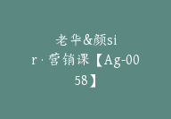 老华&颜sir·营销课【Ag-0058】-51搞钱网