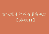 言玩爆小红书流量实战班【Bb-0011】-51搞钱网