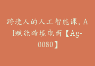 跨境人的人工智能课，AI赋能跨境电商【Ag-0080】-51搞钱网