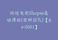 跨境电商Shopee基础课程(狼群团队)【Ae-0001】-51搞钱网