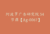 阿波罗广告研究院 54节课【Ag-0067】-51搞钱网