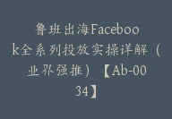 鲁班出海Facebook全系列投放实操详解（业界强推）【Ab-0034】-51搞钱网