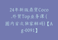 24年新版鼎贸Coco.外贸Top业务课 (圈内首次独家解码)【Ag-0091】-51搞钱网