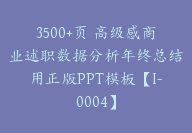 3500+页 高级感商业述职数据分析年终总结用正版PPT模板【I-0004】-51搞钱网