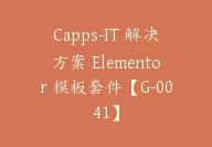 Capps-IT 解决方案 Elementor 模板套件【G-0041】-51搞钱网