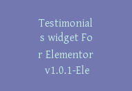 Testimonials widget For Elementor v1.0.1-Elementor认证小部件【G-0075】-51搞钱网