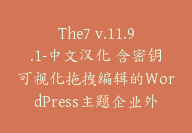 The7 v.11.9.1-中文汉化 含密钥可视化拖拽编辑的WordPress主题企业外贸商城网【G-0121】-51搞钱网