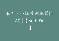 秋叶·小红书训练营(42期)【Bq-0056】-51搞钱网