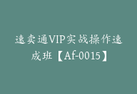 速卖通VIP实战操作速成班【Af-0015】-51搞钱网