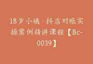 18岁小姨·抖店对账实操案例精讲课程【Bc-0039】-51搞钱网