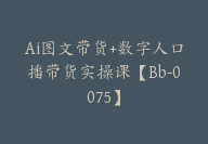 Ai图文带货+数字人口播带货实操课【Bb-0075】-51搞钱网