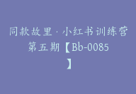 同款故里·小红书训练营第五期【Bb-0085】-51搞钱网